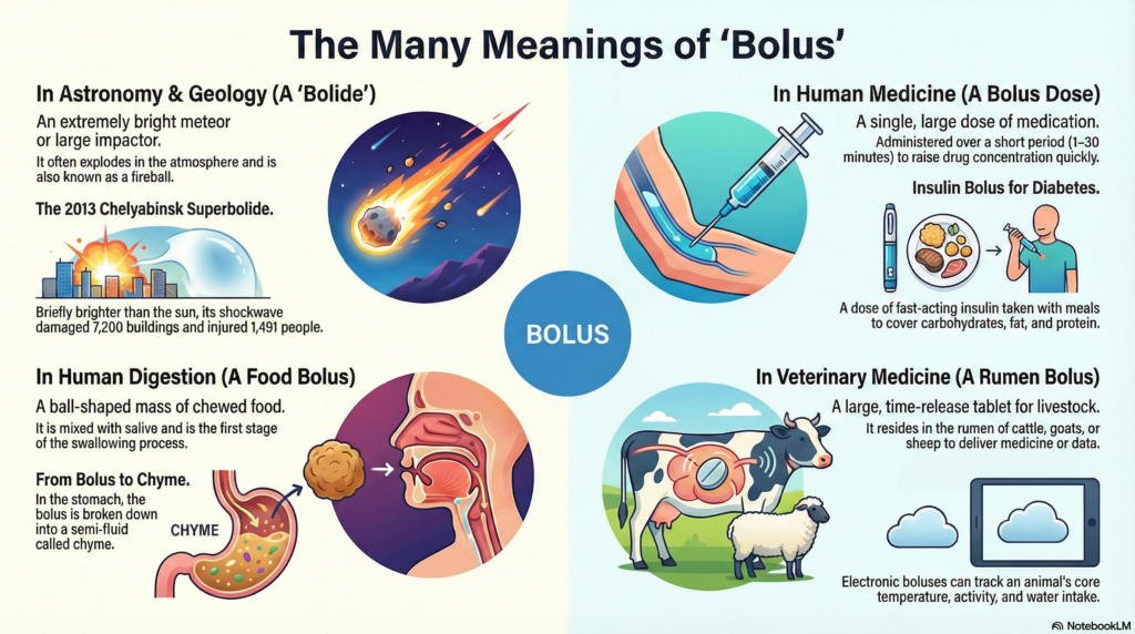  A chart outlining four methods for calculating insulin bolus doses for high-protein and high-fat meals.